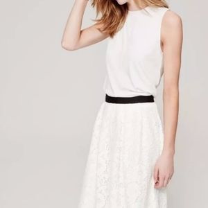 LOFT Petite Full Lace Skirt - Size 00P